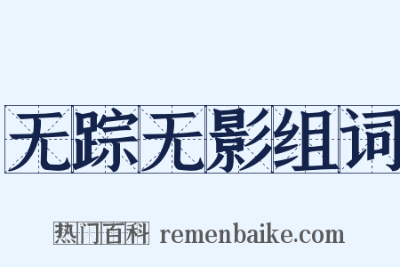 无踪无影组词是什么意思的图片